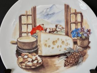 🇫🇷 Limoges Platos Postre Quesos Porcelana