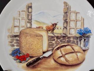 🇫🇷 Limoges Platos Postre Quesos Porcelana