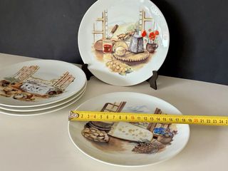 🇫🇷 Limoges Platos Postre Quesos Porcelana