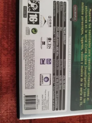 CSI: Oscuras Intenciones PC CD ROM (3 Discos)