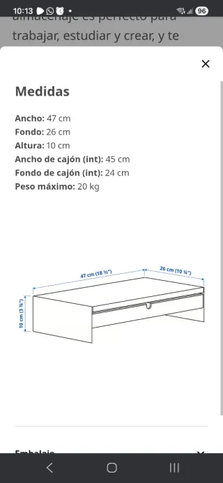 Supporto per monitor Elloven in legno e metallo