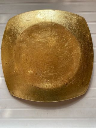 Piatto centrotavola sfumature oro e bronzo