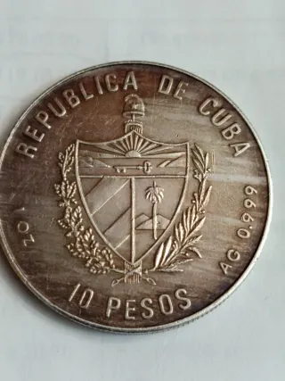 Cuba 10 Pesos 1989 Onza Plata KM243