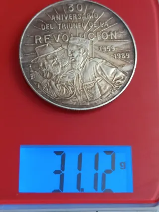 Cuba 10 Pesos 1989 Onza Plata KM243