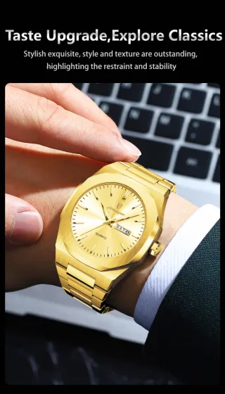 Reloj Poedagar Dorado Hombre