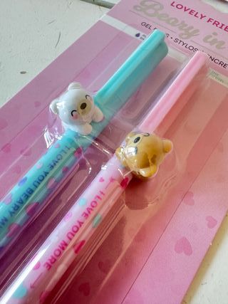 Legami Set 2 Penne Lovely Friends San Valentino 25