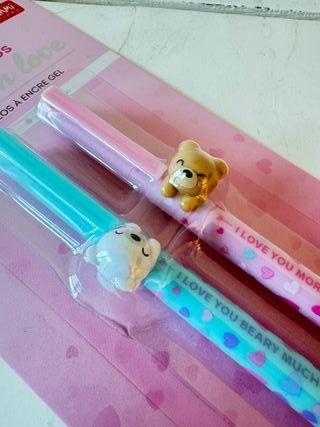 Legami Set 2 Penne Lovely Friends San Valentino 25