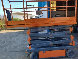 Plataforma Elevadora Tijera Naranja/Gris