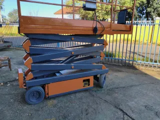 Plataforma Elevadora Tijera Naranja/Gris