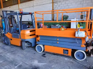 Plataforma Elevadora Tijera Naranja/Gris