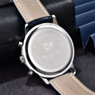 Reloj Benyar Hombre Cronógrafo Azul y Plateado