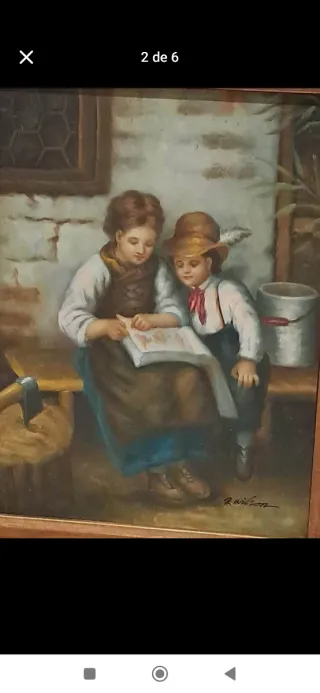 Quadro a óleo grande.