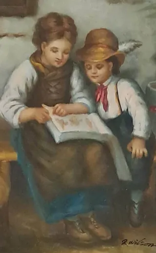 Quadro a óleo grande.