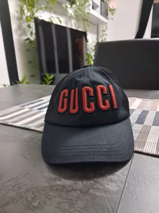 Cappellino Gucci Nero Rosso