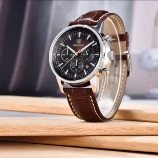 Reloj BENYAR Hombre Cronógrafo Marrón/Plata