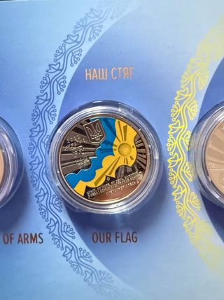 3 Monedas Ucrania - Símbolos de Ucrania