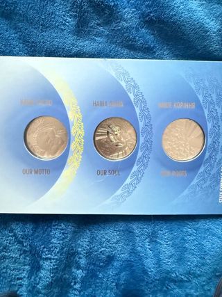 3 Monedas Ucrania - Símbolos de Ucrania