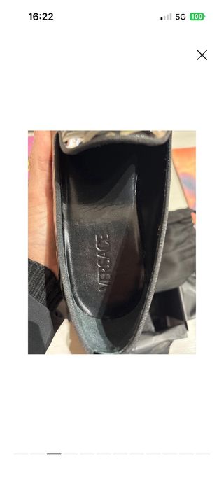 Mocassini Versace vernice nero/oro nr.41 comodo