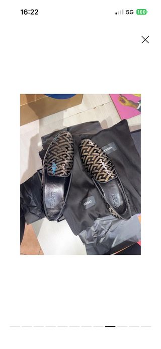 Mocassini Versace vernice nero/oro nr.41 comodo