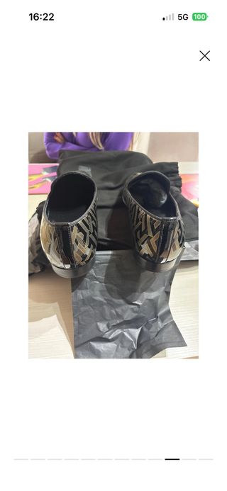 Mocassini Versace vernice nero/oro nr.41 comodo