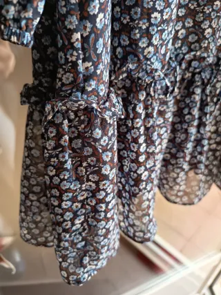 Vestido Mango flores azul