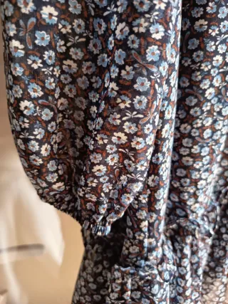 Vestido Mango flores azul