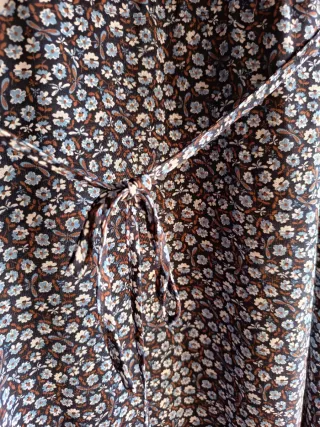 Vestido Mango flores azul