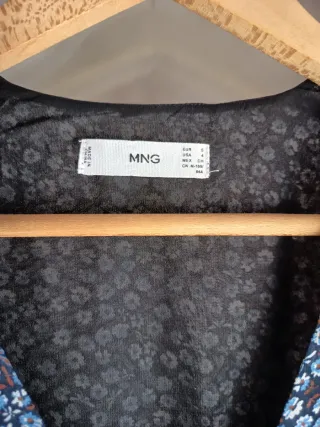 Vestido Mango flores azul