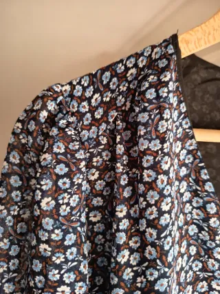 Vestido Mango flores azul