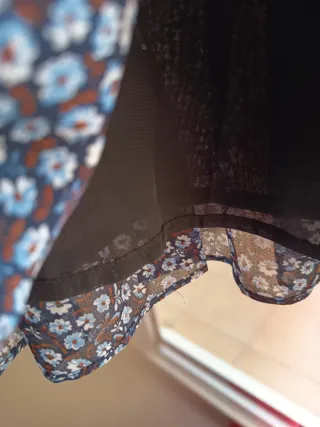 Vestido Mango flores azul