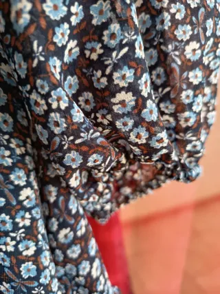 Vestido Mango flores azul