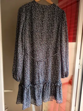 Vestido Mango flores azul