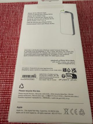 Funda iPhone 16 Pro Apple Silicone Case Stone Gray