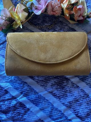 Conjunto ceremonia flores y bolso