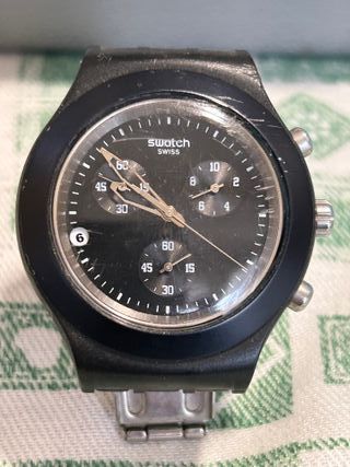 Orologio Swatch Swiss Cronografo Nero