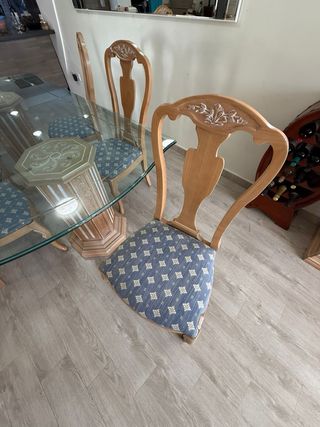 Comedor de vidrio espectacular con 6 sillas