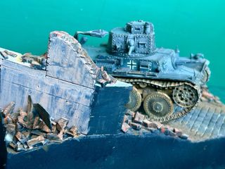 Maqueta 1:35 Diorama Tanque Panzer 38T Viñeta