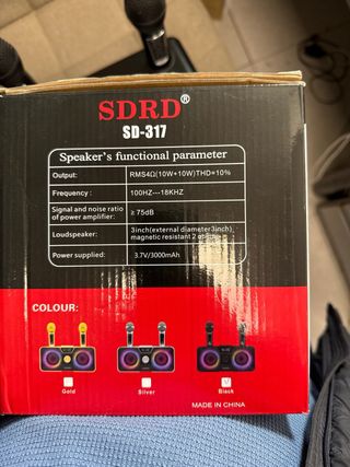 Karaoke SDRD con 2 microfoni wireless