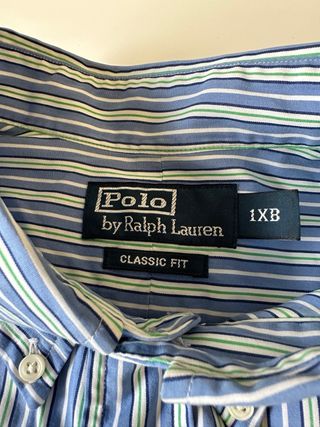 Camisa Ralph Lauren Rayas Azul 1xb (Talla XXXL)