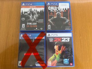 Lote Juegos PS4/PS5: Dying Light, BO3, W2K23