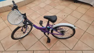Bici Niña 20 Morada y Blanca