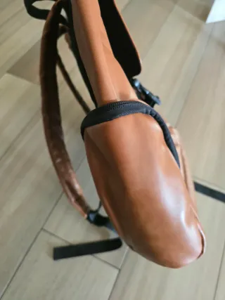 Zaino eco pelle marrone