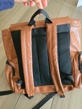 Zaino eco pelle marrone