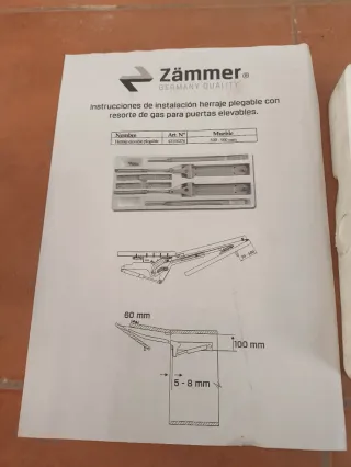 Herrajes elevador puerta doble Zämmer