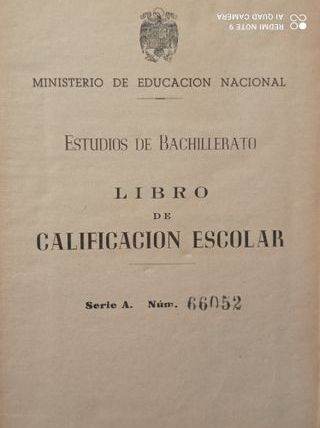 Libro de CALIFICACIONES ESCOLARES Años 30/40