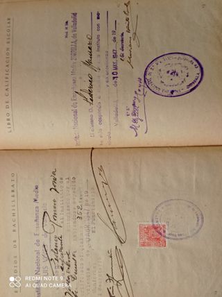 Libro de CALIFICACIONES ESCOLARES Años 30/40