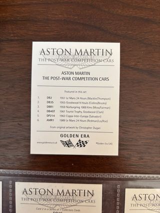 Carte Collezionabili Auto da Gara Aston Martin