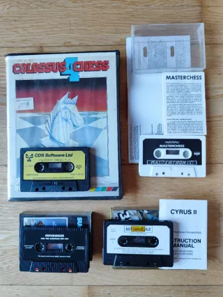 Lote 4 de juegos de ajedrez para AMSTRAD CPC