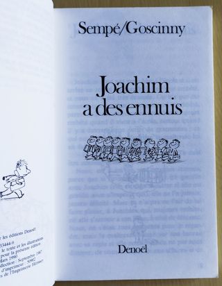 Joachim a des ennuis de Sempé et Goscinny