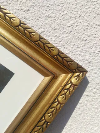 Cuadro Decorativo Dorado y Verde